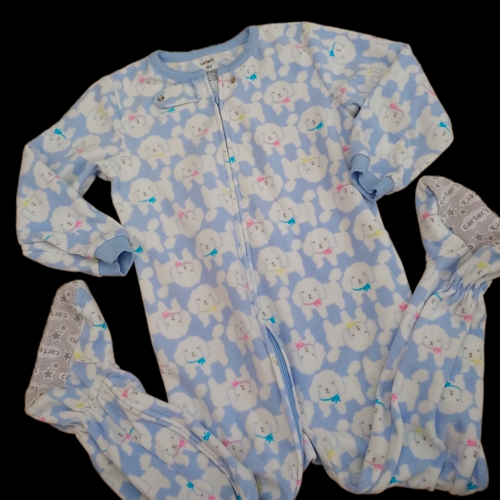 #1886 Dog puddle sleeper pajama 4T